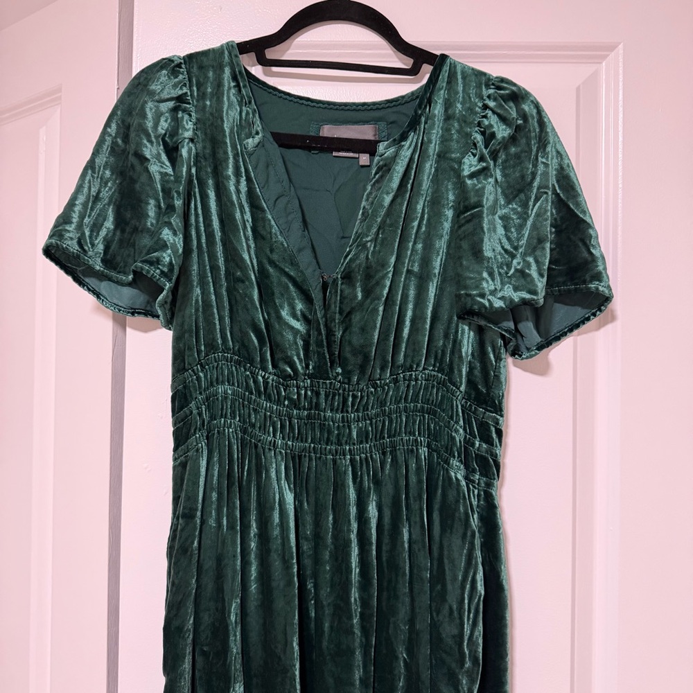 Anthropologie Somerset Velvet Edition Maxi Dress in green velvet - Picture 4 of 4